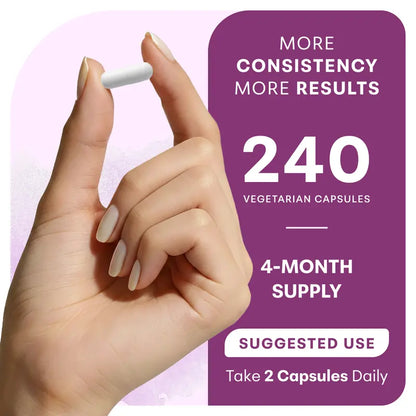 Magnesium Complex for Women, 240 Vegetarian Capsules | 20-In-1 Formula - Magnesium Blend with Vitamin D3, K2, Ashwagandha & More | Filler Free, Non-Gmo